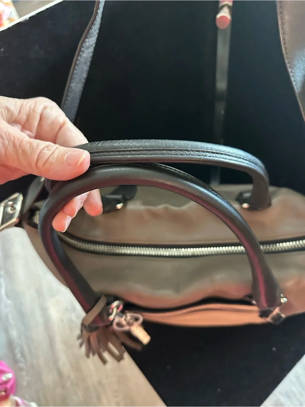 Coach #111 Legacy Colorblock leather Rory satchel